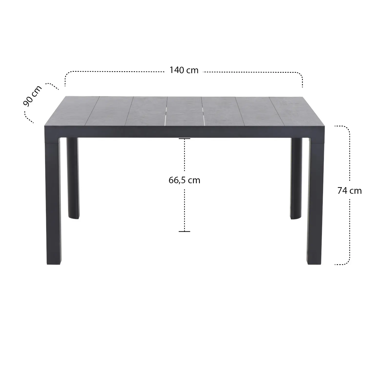 Gartentisch Silva Keramik wood-grey 140x90cm