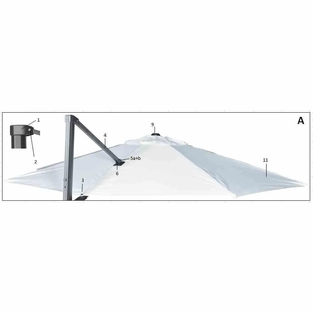 Ersatzteile | Beg ecru Sunset N+ Ampelschirm Ø3,5...