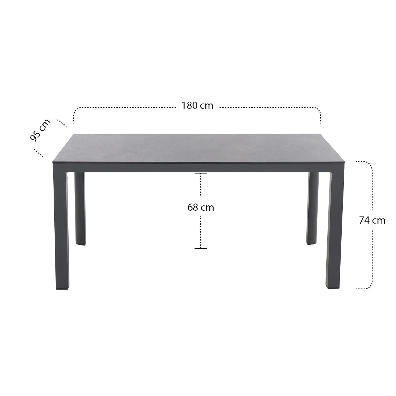 Gartentisch Silva HPL titan 180x100cm