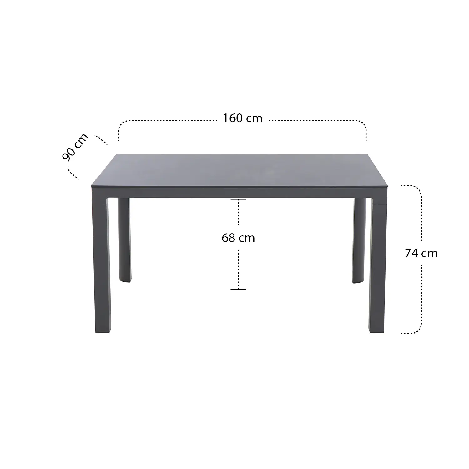 Silva 160x90 ant ferro Alu HPL, ferro | SIENA GARD...