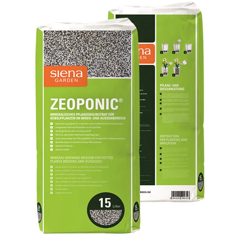 Zeoponic Granulat 15 Liter Sack, der mineralische Nährstoffspeicher Zeolithe nimmt Wasser und Nährst