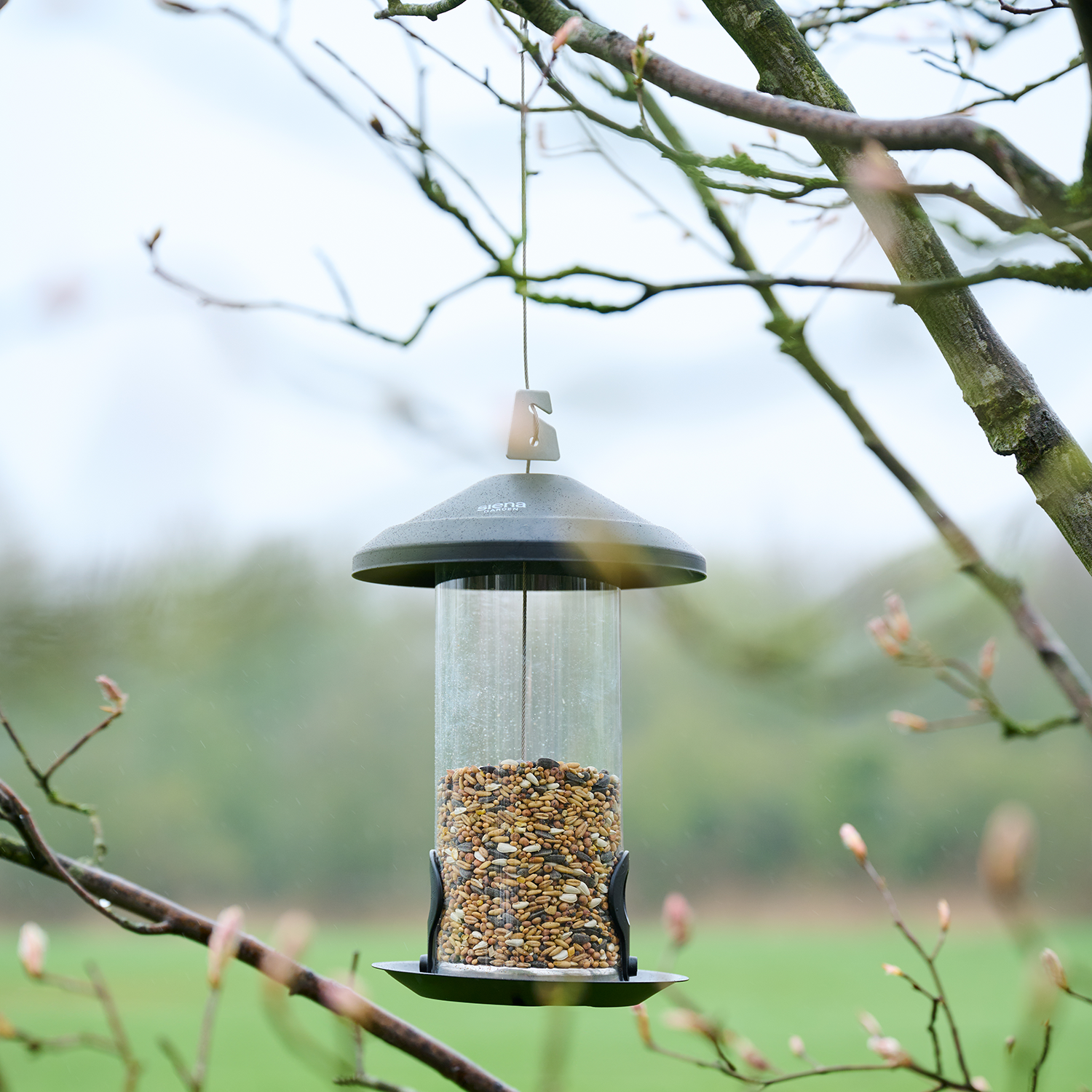 Tiere im Garten | Futtersäule Mischfutter Alu | S...