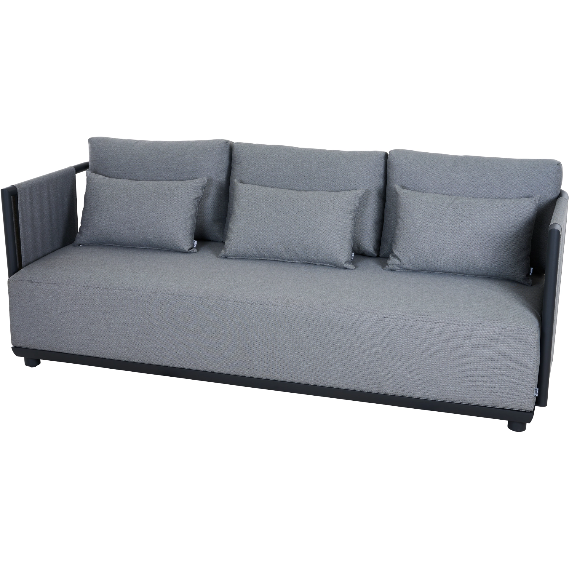 Adeyra Loungesofa | 3-Sitzer | Texfabric hellgrau mix