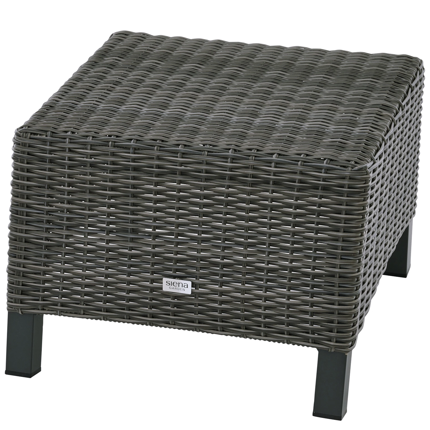 Corido Hocker | Rattangeflecht mixed grey