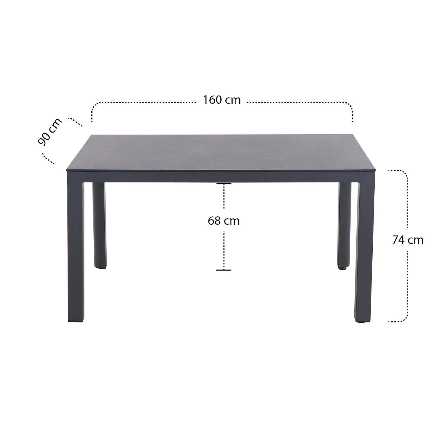 Silva 160x90 ant titan Alu HPL, titan | SIENA GARD...