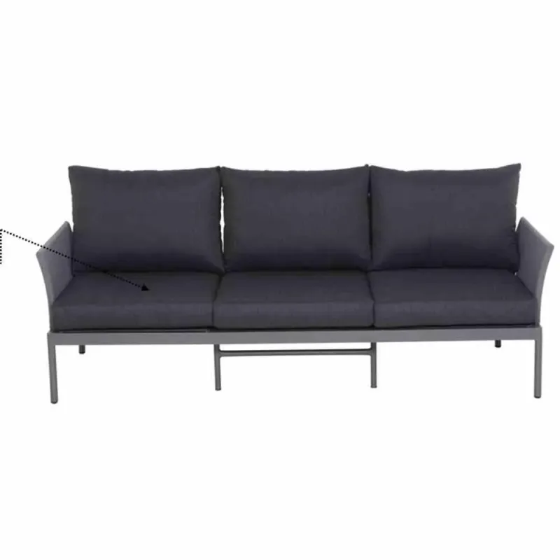 Siena Garden Sitzkissen dunkelgrau zu Carim 3-er Loungesofa, 2-er Loungesofa und Lounge Sessel