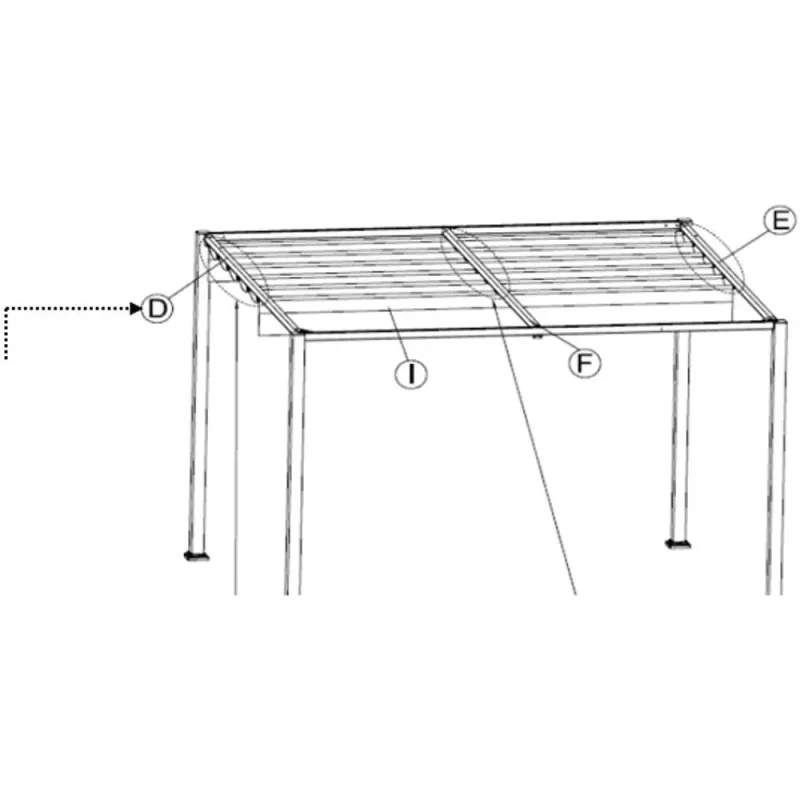 Siena Garden Dachstrebe zu Sky Pavillon 4x3 Meter