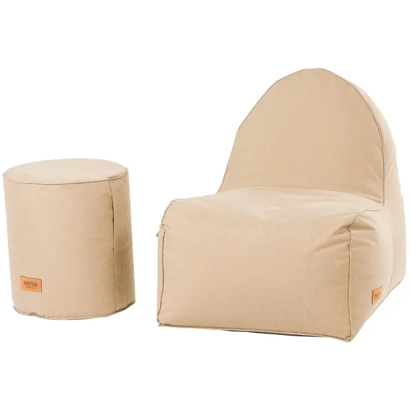 Siena Garden FLOW.U Sitzsack-Set Polypropylen icedcoffee