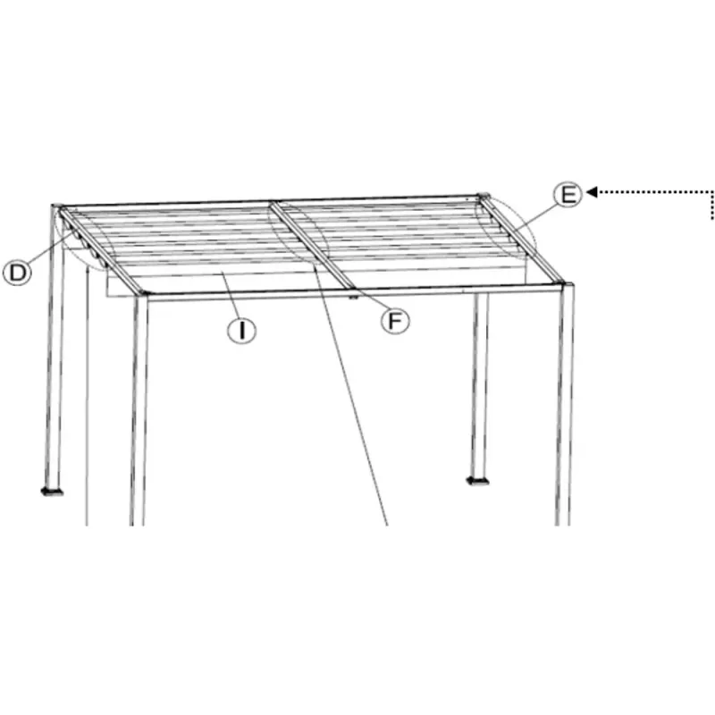 Siena Garden Dachstrebe zu Sky Pavillon 4x3 Meter