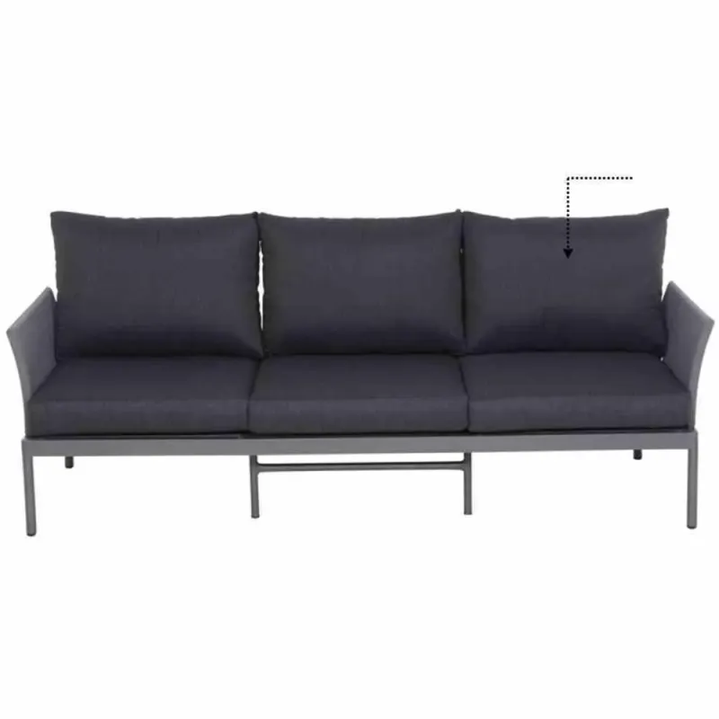 Siena Garden Rückenkissen dunkelgrau zu Carim 3-er Loungesofa, 2-er Loungesofa und Lounge Sessel