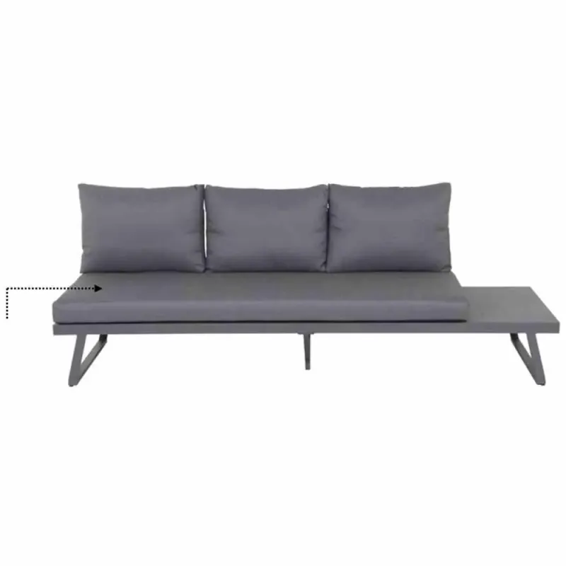 Siena Garden Sitzkissen grau zu Larina 3-er Loungesofa