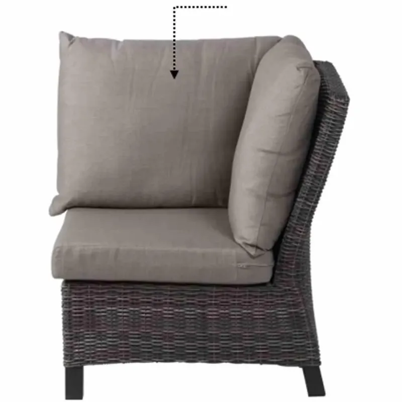 Siena Garden Rückenkissen taupe zu Corido Ecksofa charcoal-grey