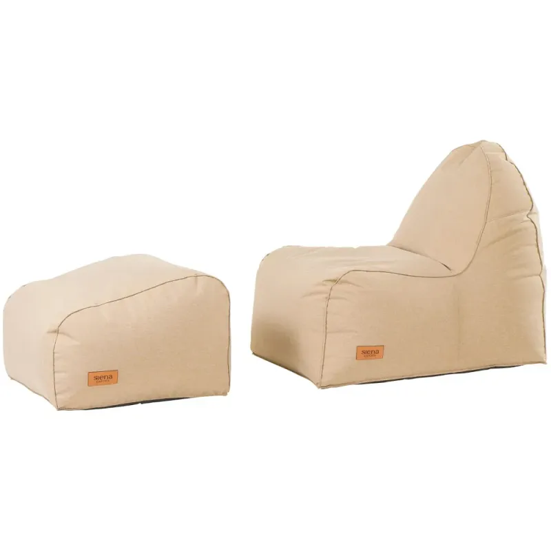 Siena Garden FLOW.U Sitzsack-Set Polypropylen icedcoffee