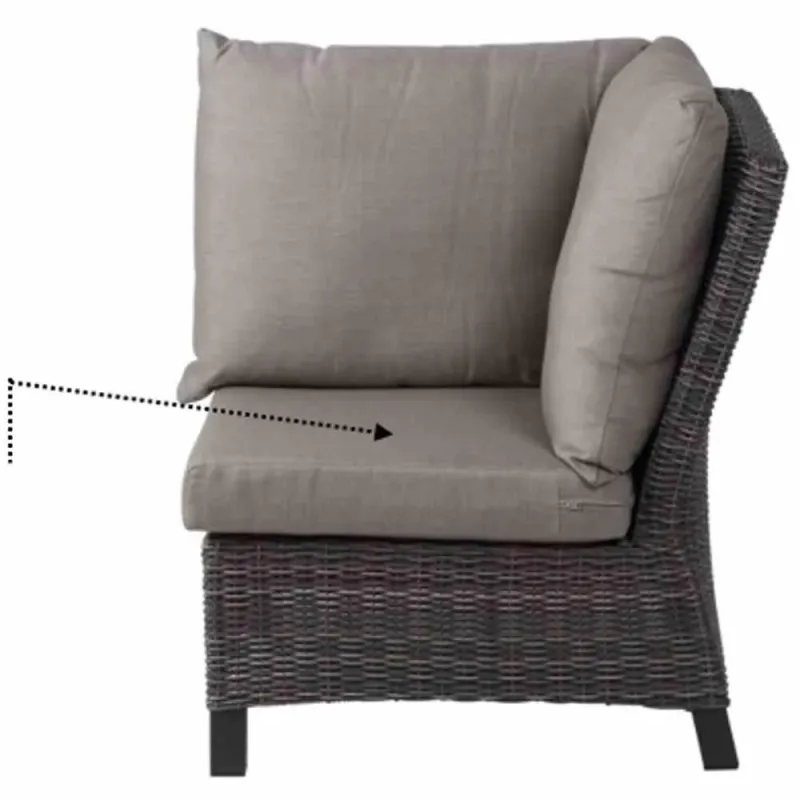 Siena Garden Sitzkissen taupe zu Corido Ecksofa charcoal-grey