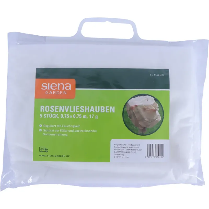 Siena Garden Rosenvlieshauben 17g, Maße: 0,75x0,75m, 5 Stück im Paket, 0,75x0,75m, SB-verpackt, weiß, 17g