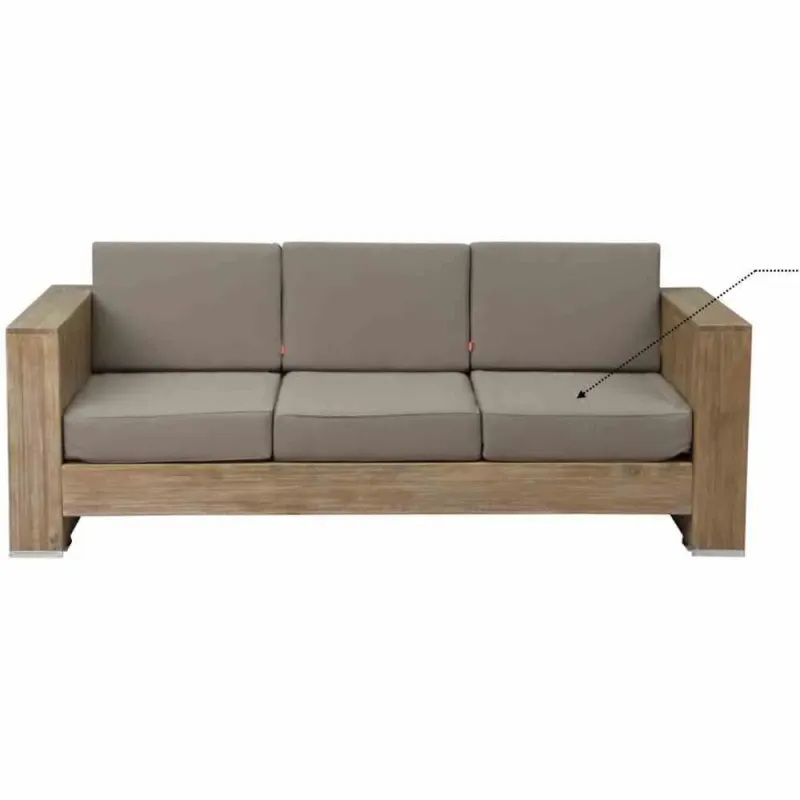 Siena Garden Sitzkissen taupe zu Halmstad 3er Lounge Bank