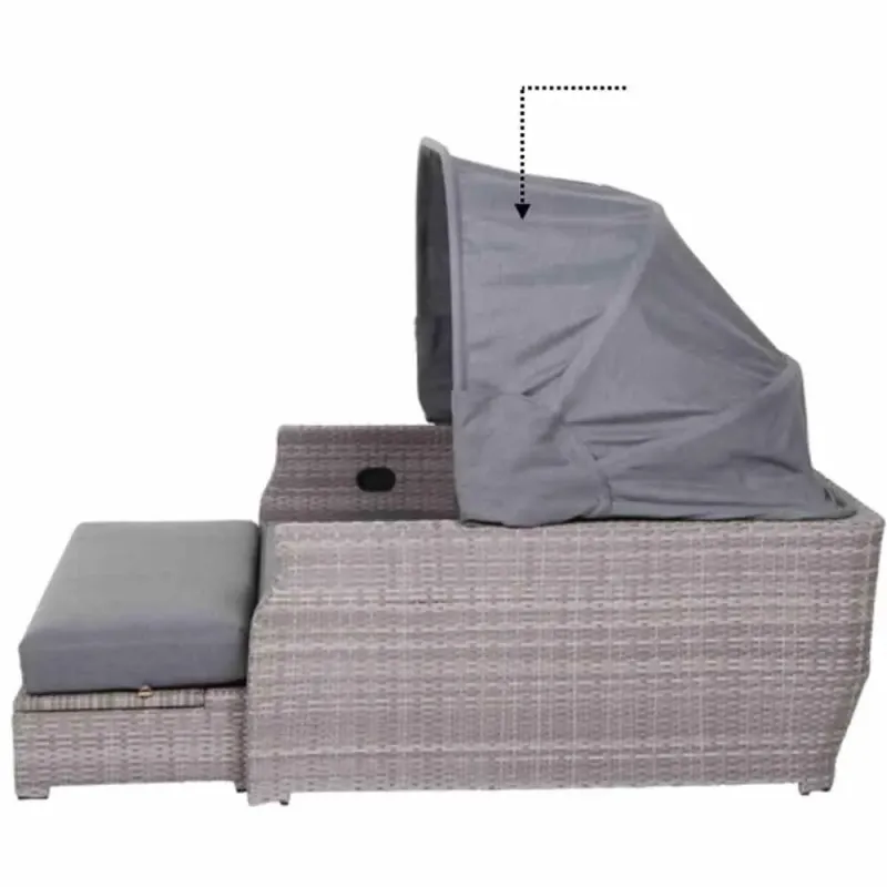 Siena Garden Dach grau zu Lobos Sofabett flint grey