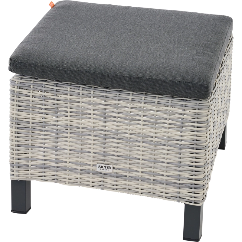 Siena Garden Corido Hocker Rattangeflecht ice-grey