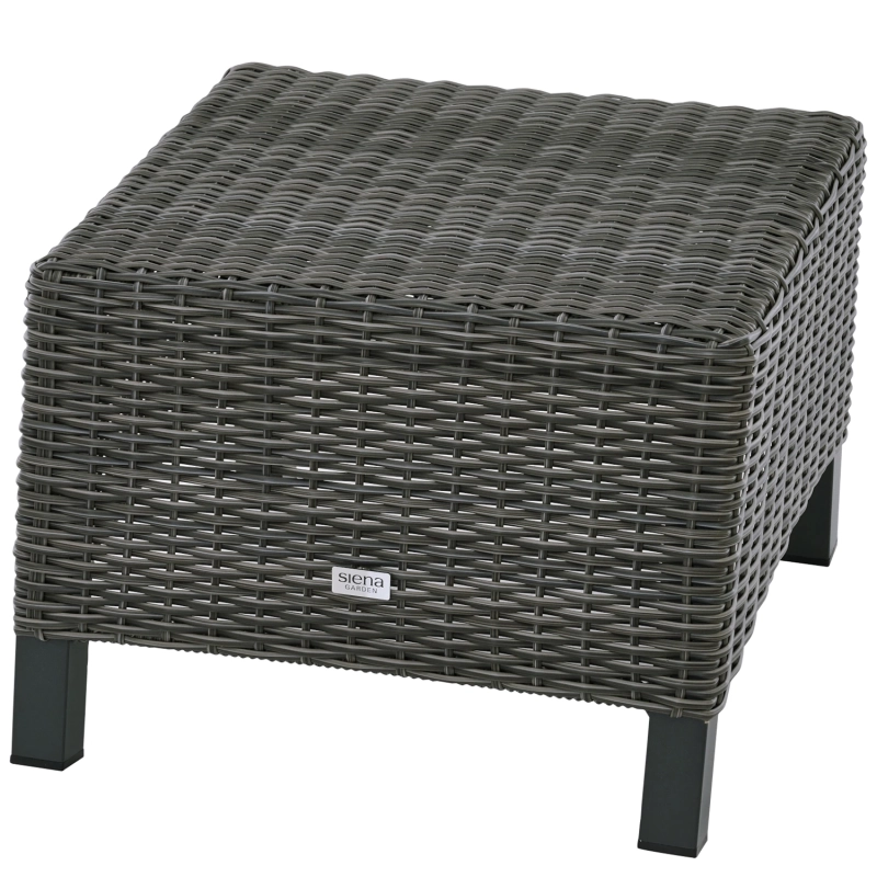 Siena Garden Corido Hocker Rattangeflecht mixed grey