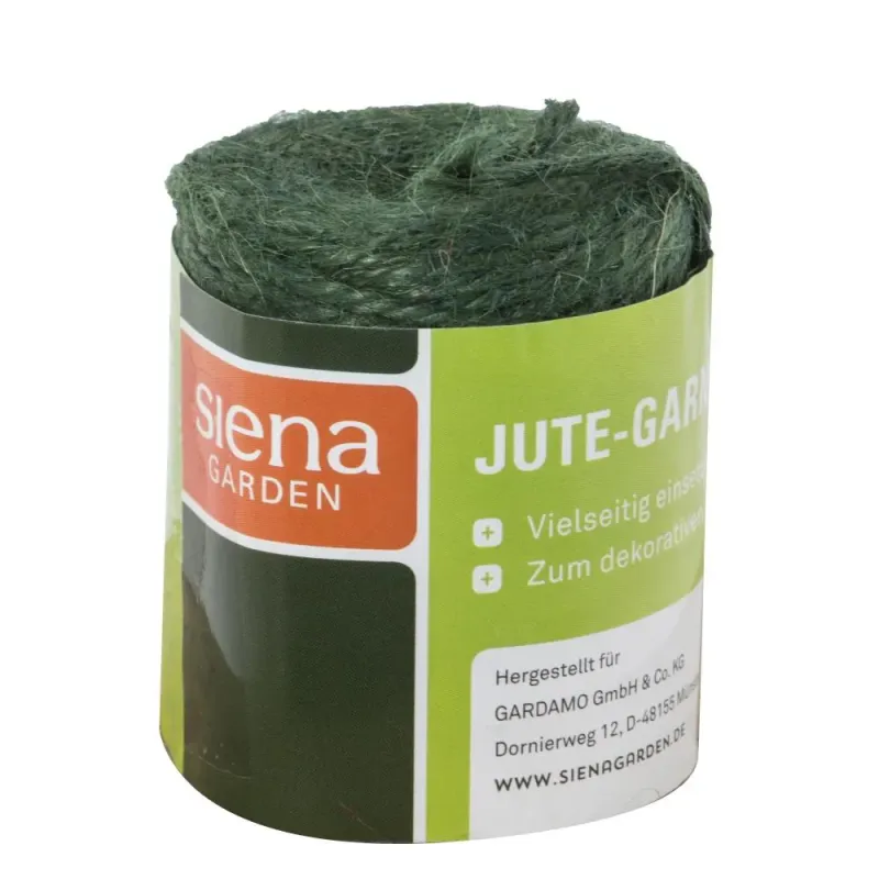 Siena Garden Jute Garn, Länge: 50m, Breite: 3mm, grün