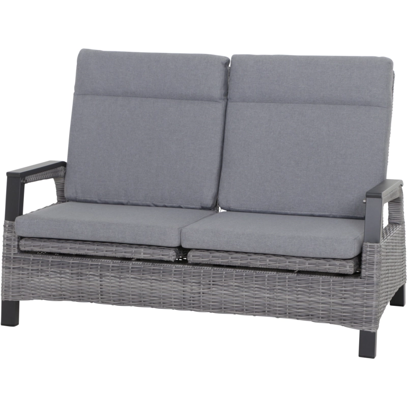 Siena Garden Solea Move Loungesofa 2-Sitzer Rattangeflecht schiefer-blau