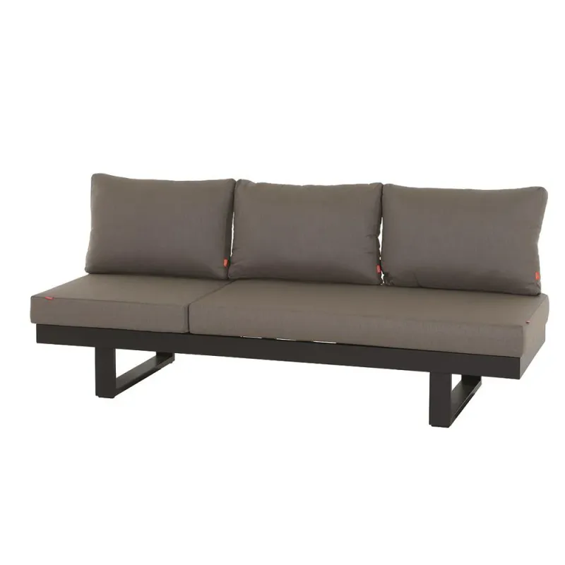 Siena Garden Avenia Loungesofa 3-Sitzer Aluminium matt anthrazit