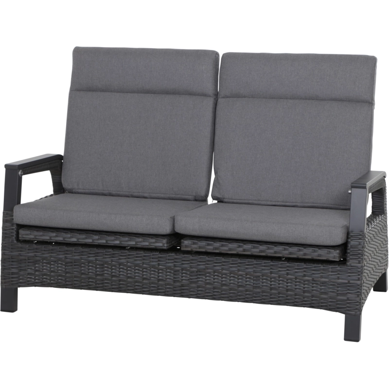 Siena Garden Solea Move Loungesofa 2-Sitzer Rattangeflecht nacht-blau