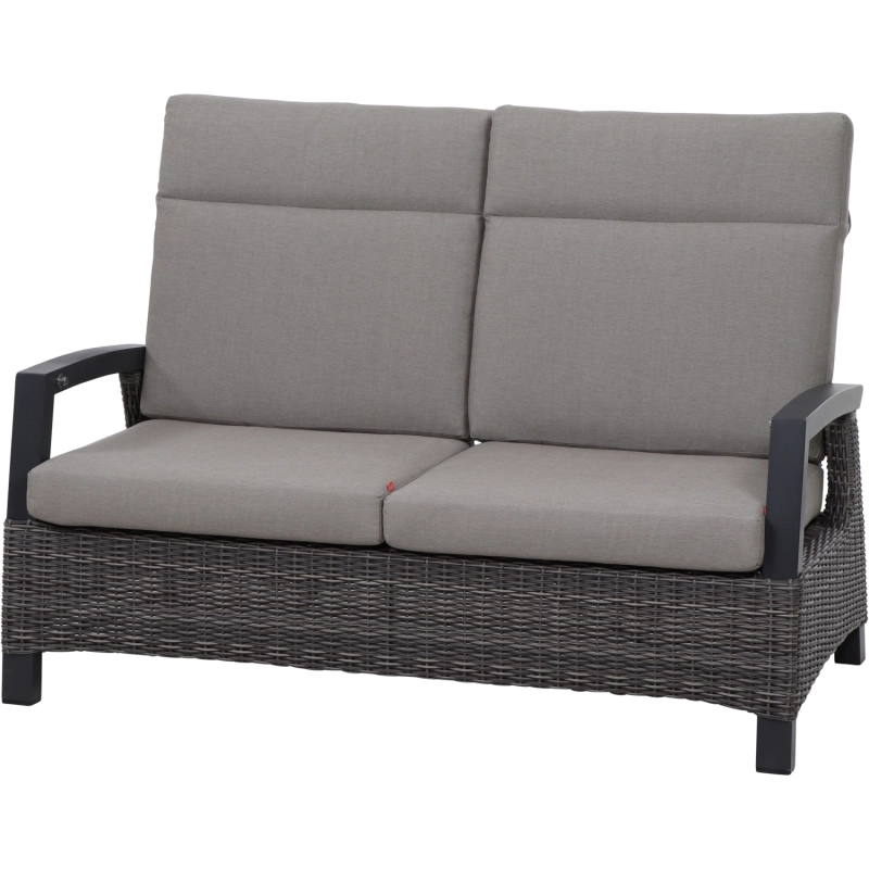 Siena Garden Corido Move Loungesofa 2-Sitzer Rattangeflecht charcoal-grey